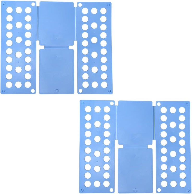 Magik 1-2 Pc T Shirt Clothes Folder Shirt Board Laundry Organizer Easy Fast for Kid (Blue 2 Pack) - Image 1